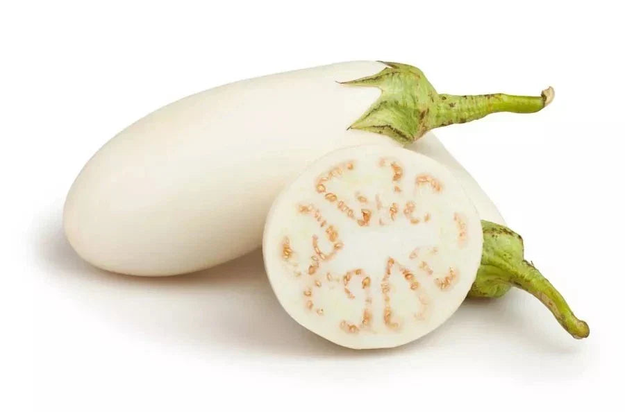 25+ Organic Casper White Eggplant Seeds - Heirloom Non-GMO Rare Vegetable Seeds