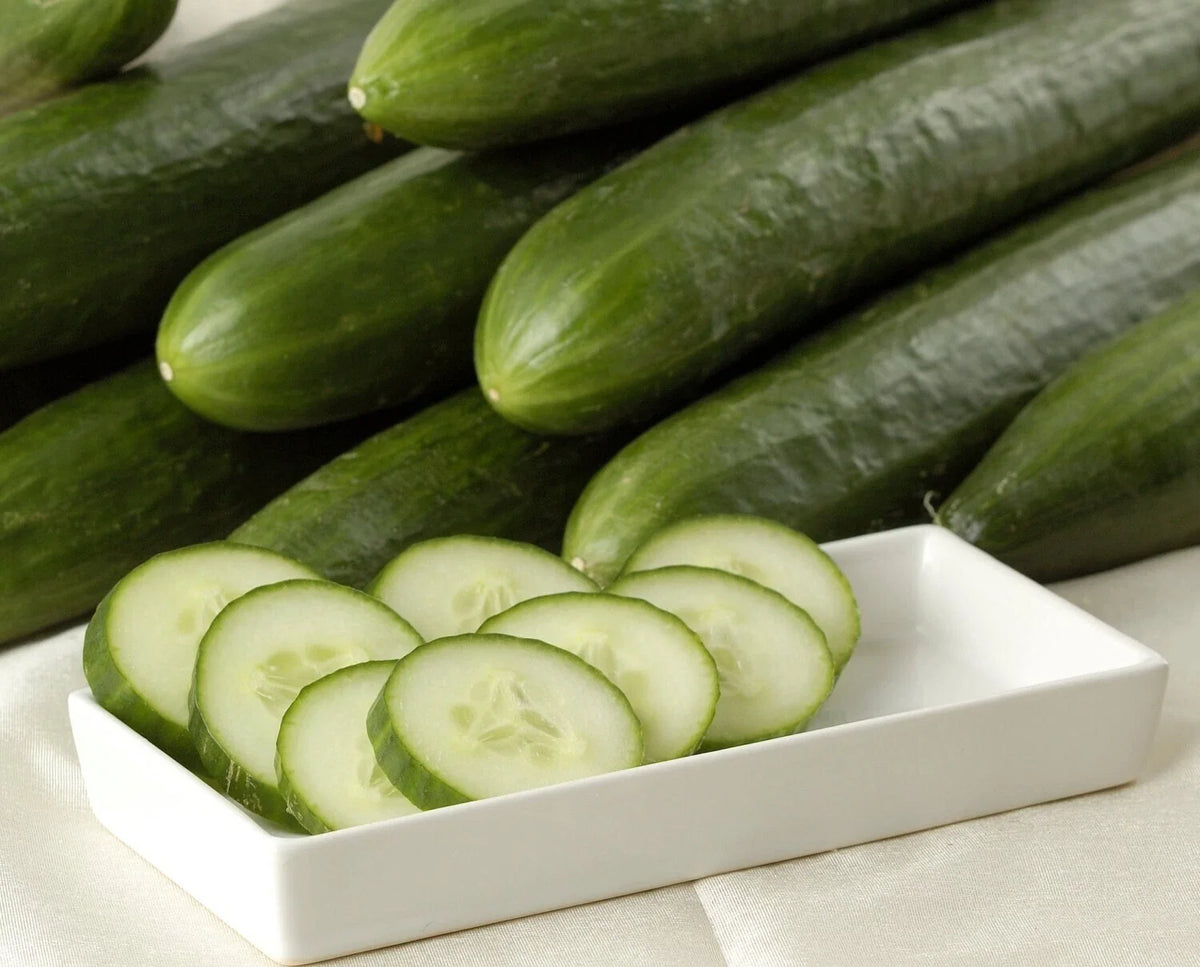Heirloom Cucumber Seeds - Organic Non-GMO Ashley Long Cucumis sativus - Pack of 10+ Seeds for Home Garden, Salad, Pickling