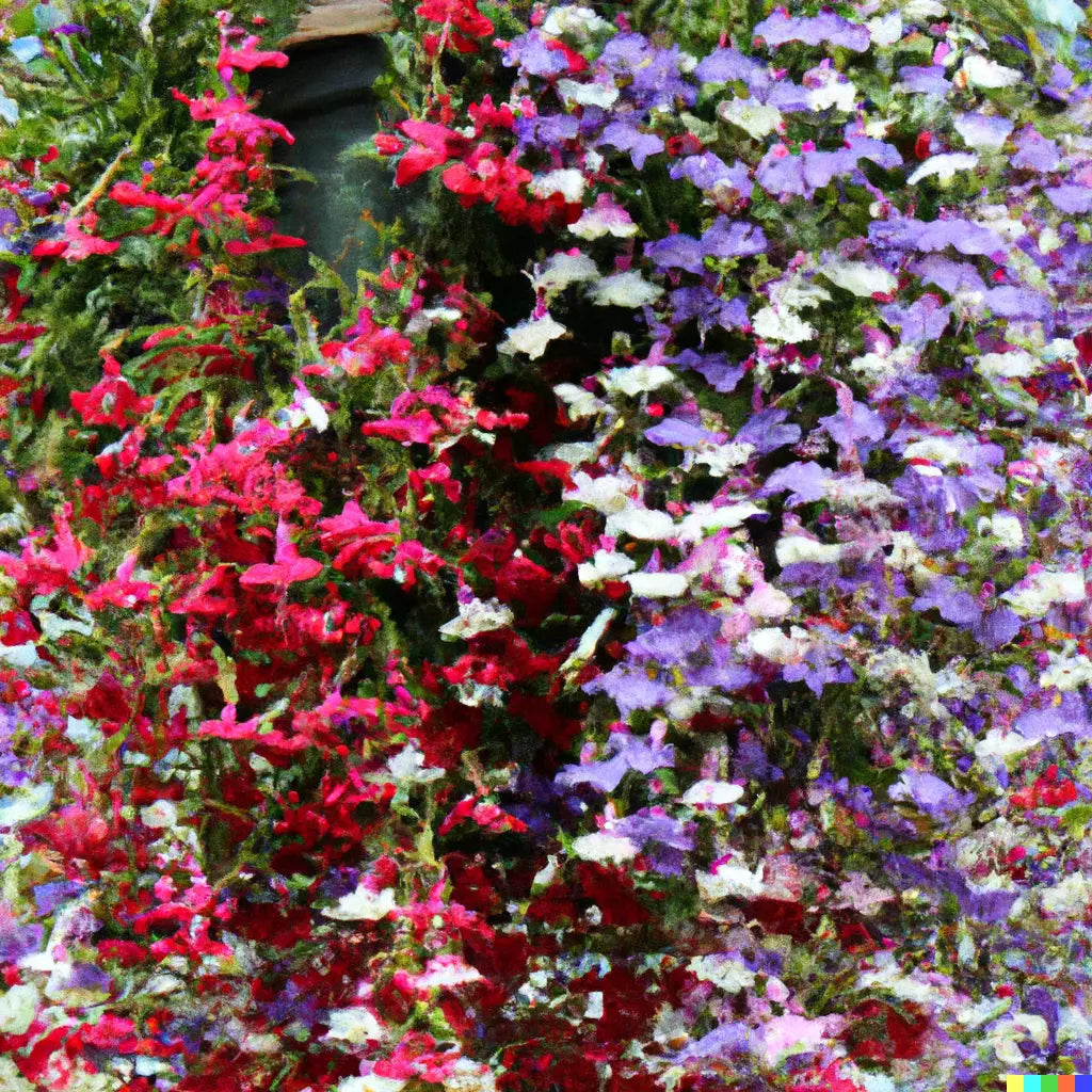 Cascade Lobelia Seed Mix - 100+ Colorful Trailing Perennial Flowers for Containers - Lobelia erinus