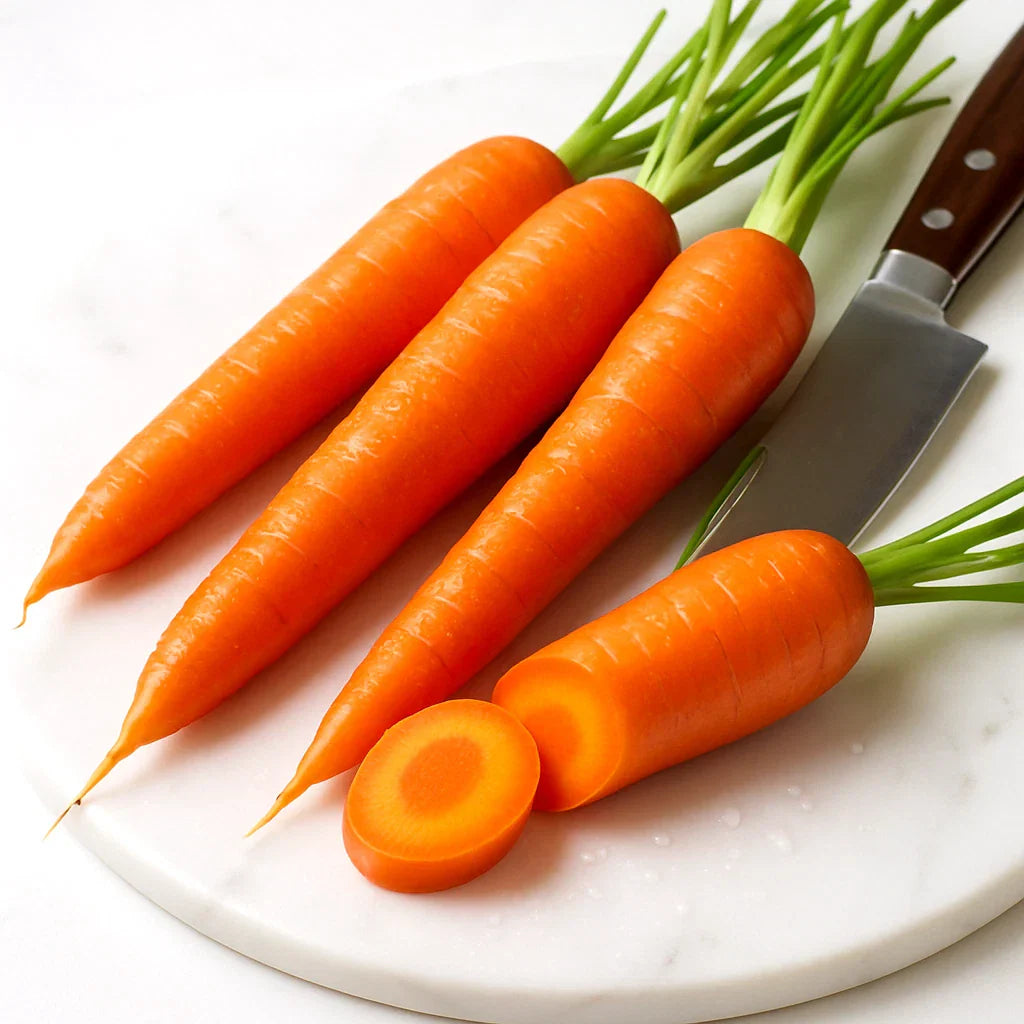 Scarlet Nantes Carrot Seeds - 1000+ Heirloom Non-GMO, 65-Day Sweet Carrots for Home Gardening