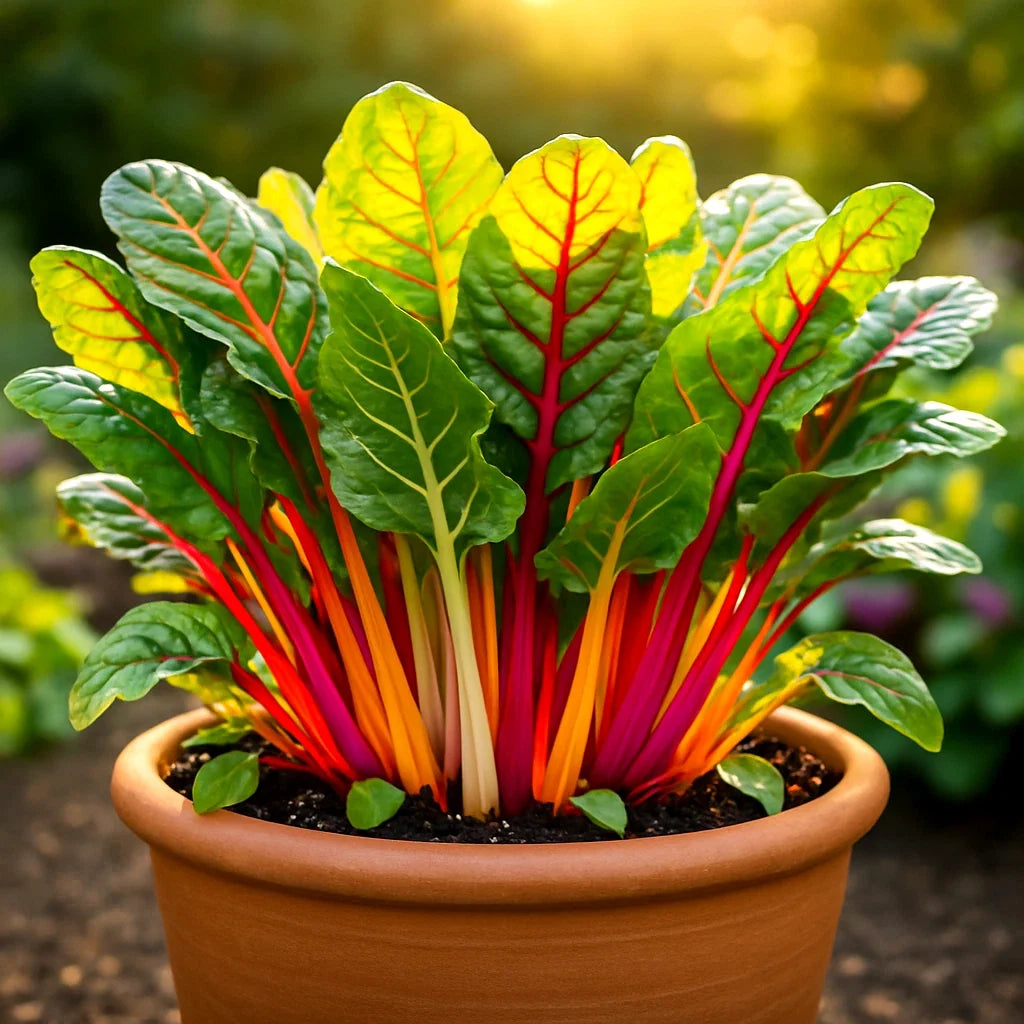 Swiss Chard Seeds - Heirloom Non-GMO Rainbow Vegetable Microgreens Seeds - Beta vulgaris subsp. cicla