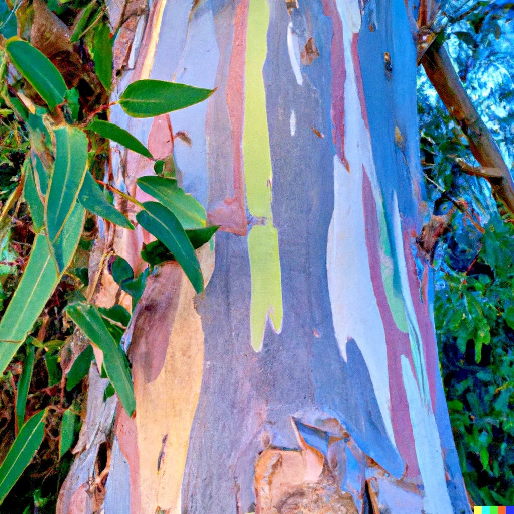 Rainbow Eucalyptus Seeds - 40 Count, Eucalyptus deglupta, Tropical Tree for Landscaping, Fast Growing, Multicolored Bark, Free Shipping