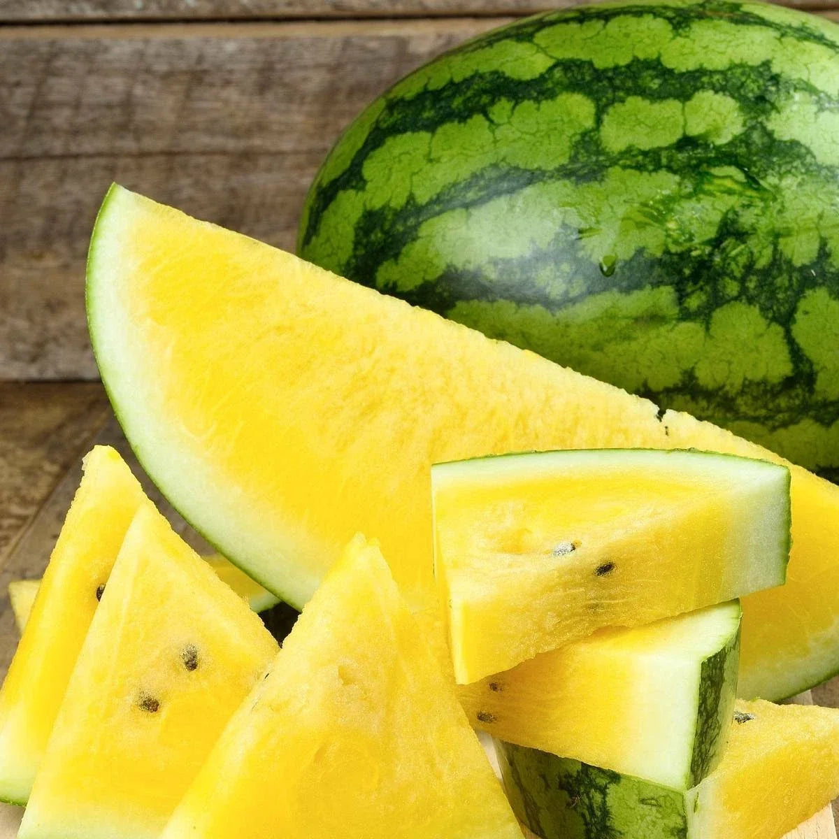 Yellow Crimson Watermelon Seeds | Heirloom Citrullus lanatus Tropical Fruit Seeds for Garden, Container, and Home Growing