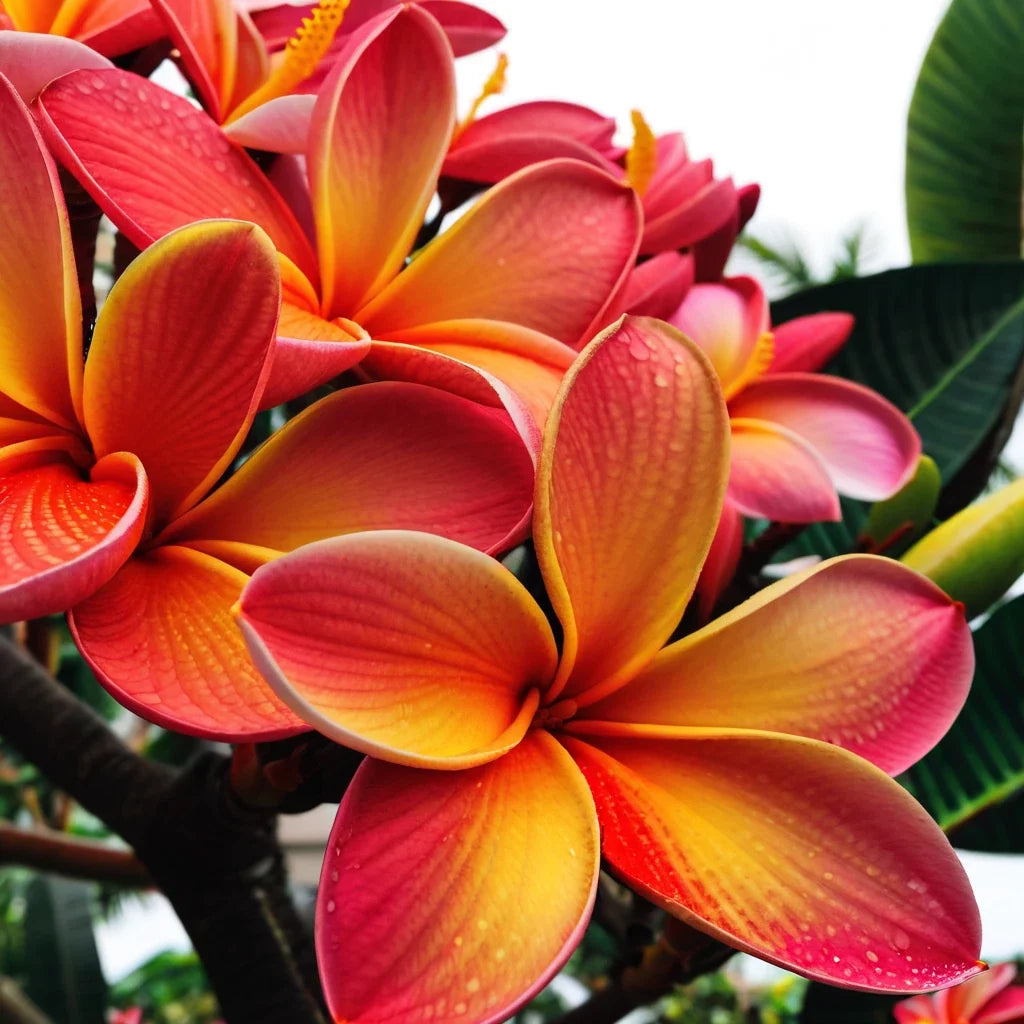 Plumeria Seeds – Bright Orange Pink Flowers – Hawaiian Perennial – Tropical Garden, Landscaping, Leis, Fragrant Bloom, Plumeria spp.