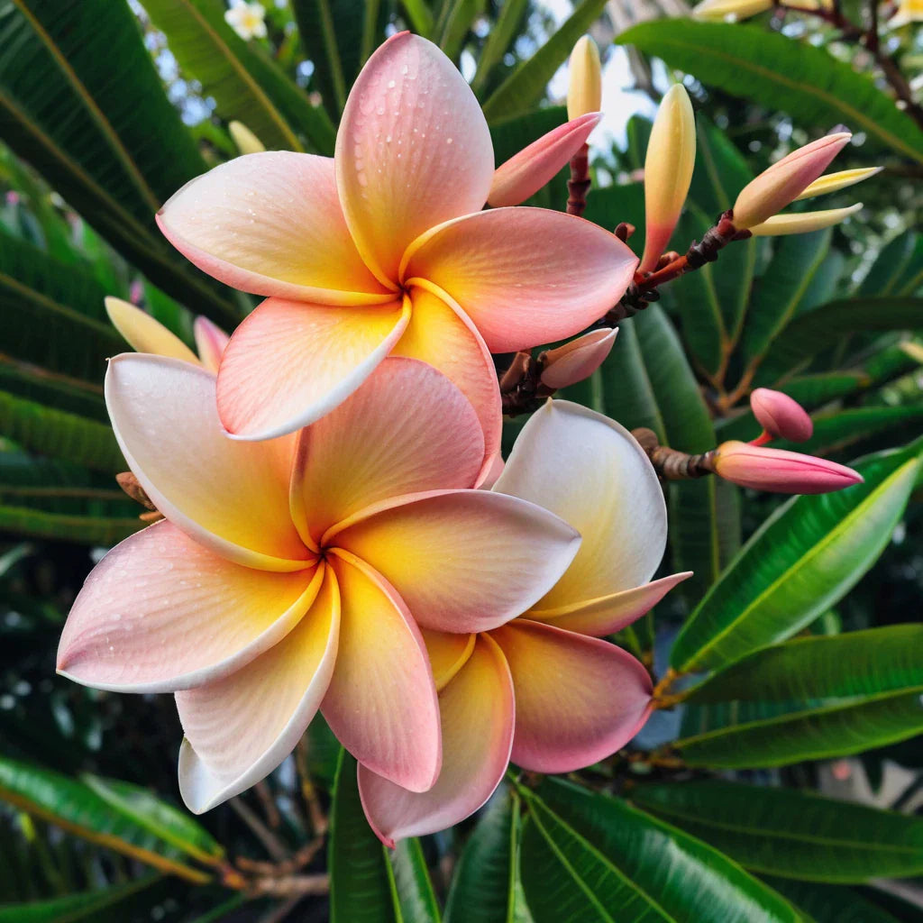 Blush Orange Plumeria Seeds - 5 Perennial Plumeria rubra Seeds for Tropical Gardens