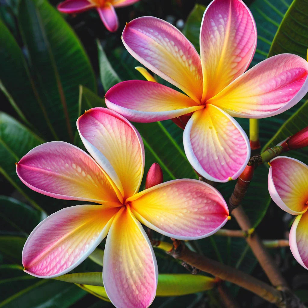 Purple Yellow Plumeria Seeds - 5 Perennial Hawaiian Flower Seeds