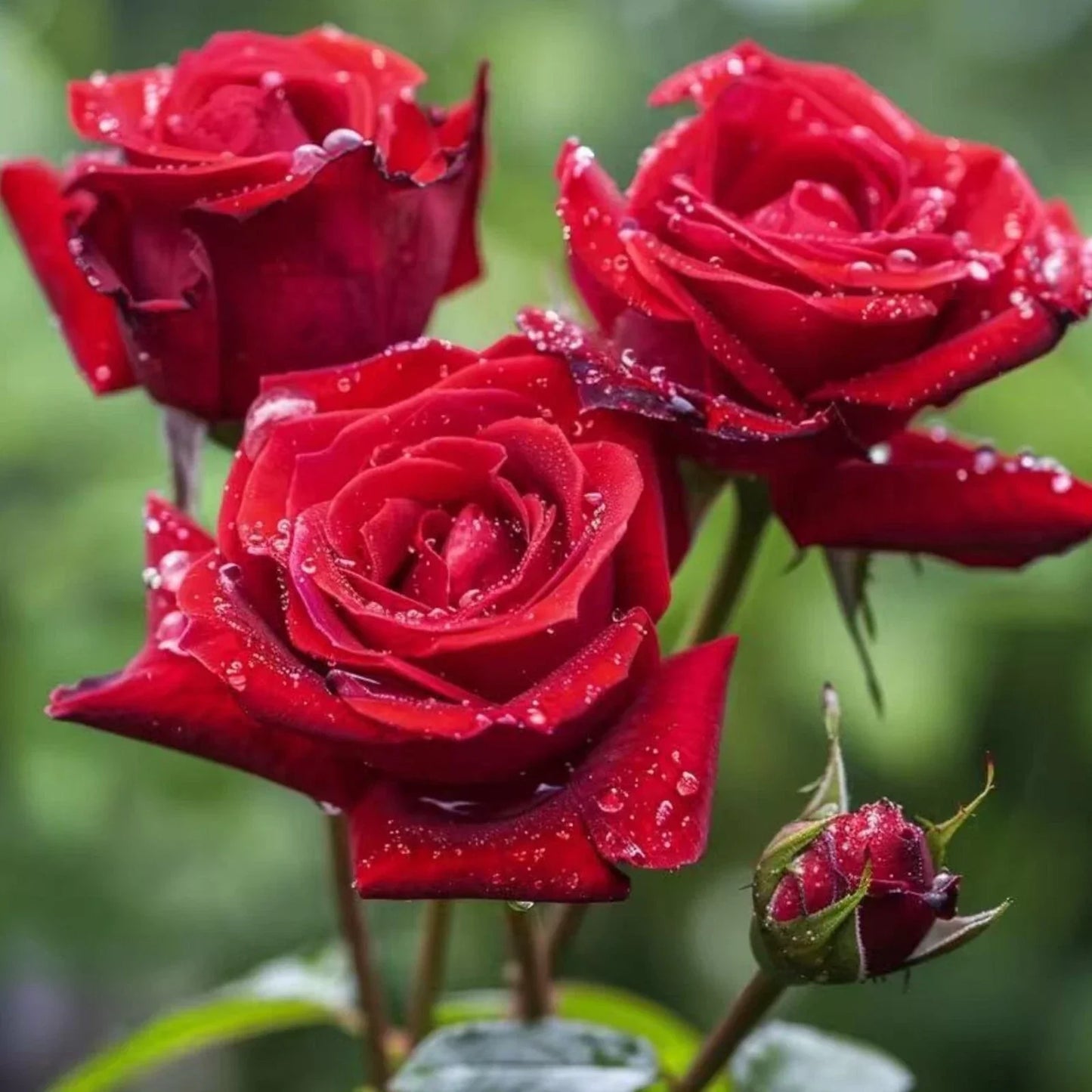 Red Rose Seeds - 20 Non-GMO Heirloom Rosa rubiginosa Seeds for Home Gardens & Bouquets