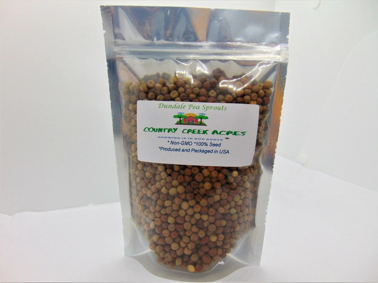 Dundale Pea Sprouting Seeds 4oz - Organic Non-GMO Pisum sativum Microgreens Grow Kit