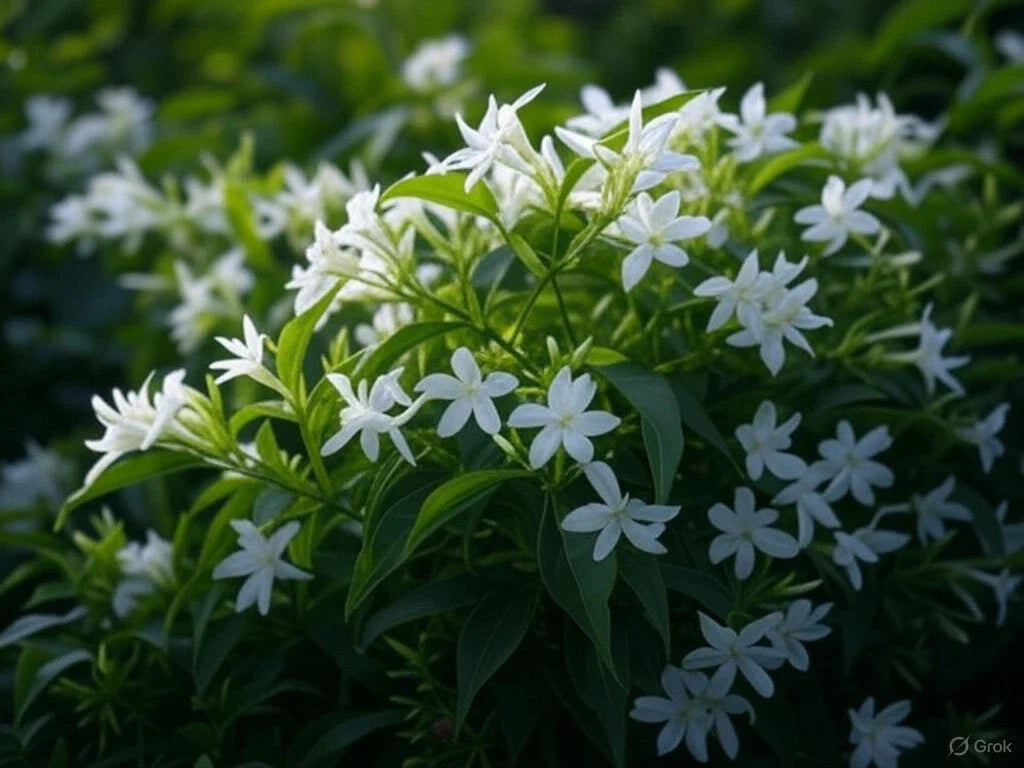 Star Jasmine Plant - 1 Rooted Stem Trachelospermum jasminoides for Garden or Indoor Decor