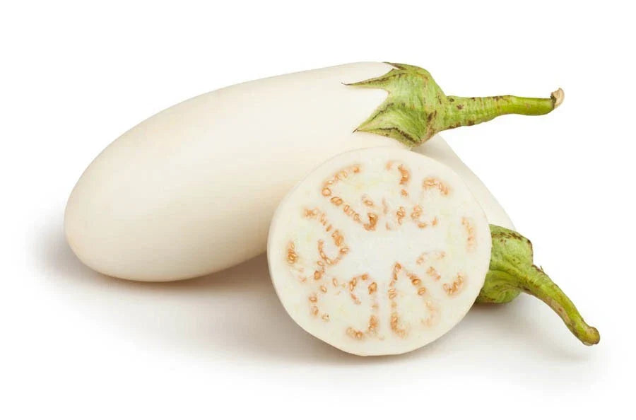 Casper White Eggplant Seeds - Heirloom Organic Non-GMO - 50+ Rare Solanum melongena Seeds