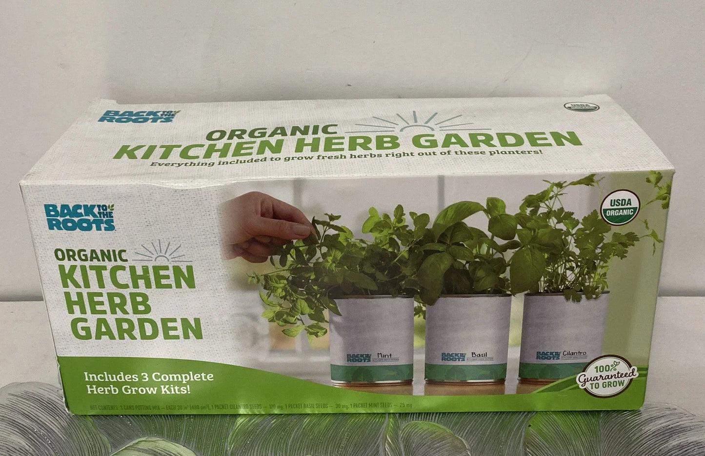 Organic Herb Garden Kit - Mint, Basil, Cilantro Indoor Seed Kit by Back to the Roots