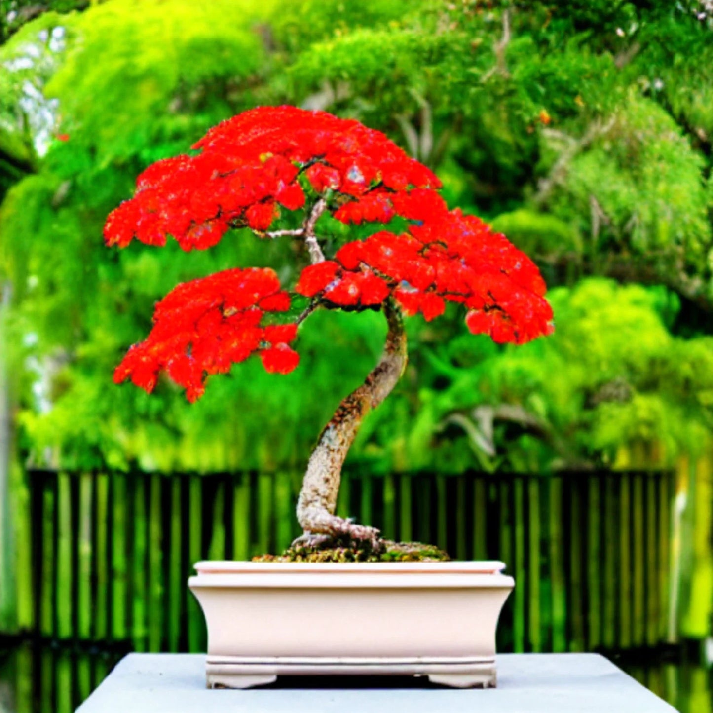 Red Flame Tree Seeds | 10 Count | Delonix regia Bonsai Variety | Tropical Plant Seeds for Gardening