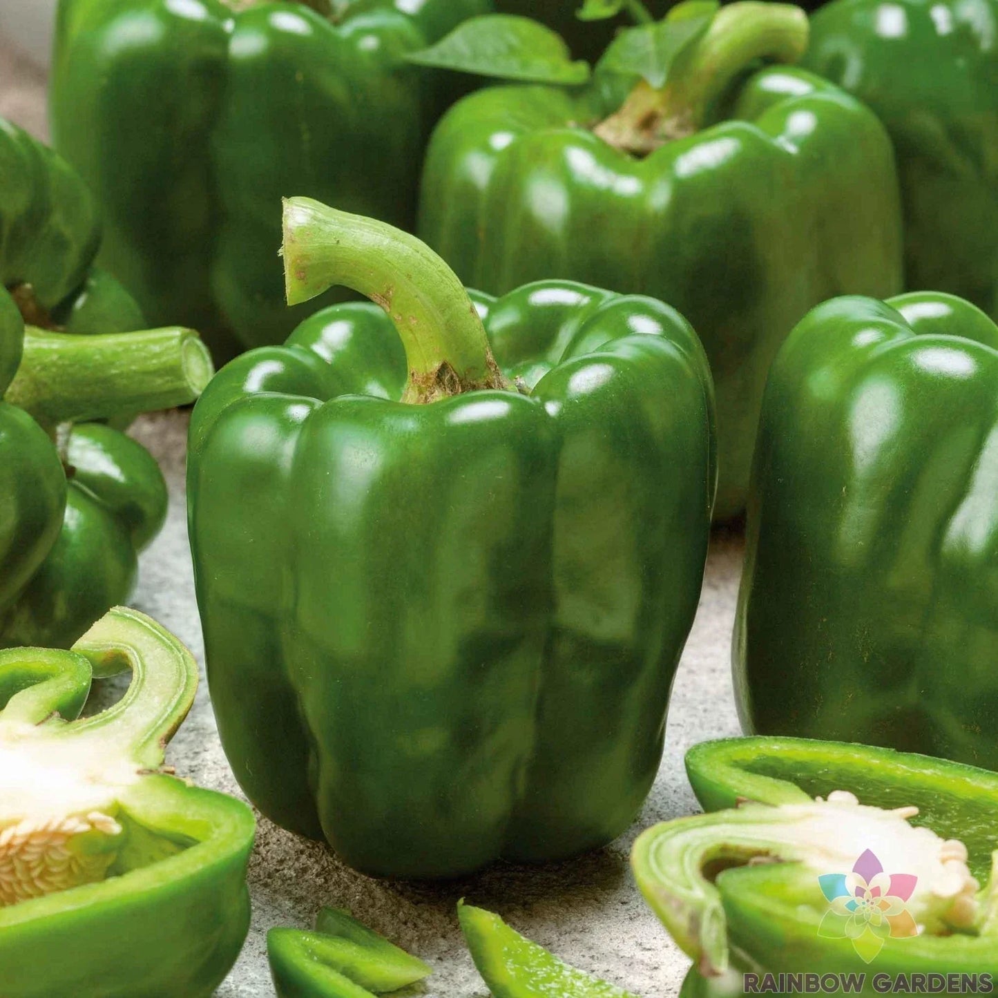 Emerald Giant Sweet Pepper Seeds – 25+ Pack, Capsicum annuum, Large Green Peppers for Garden, Container, Vegetable Planting