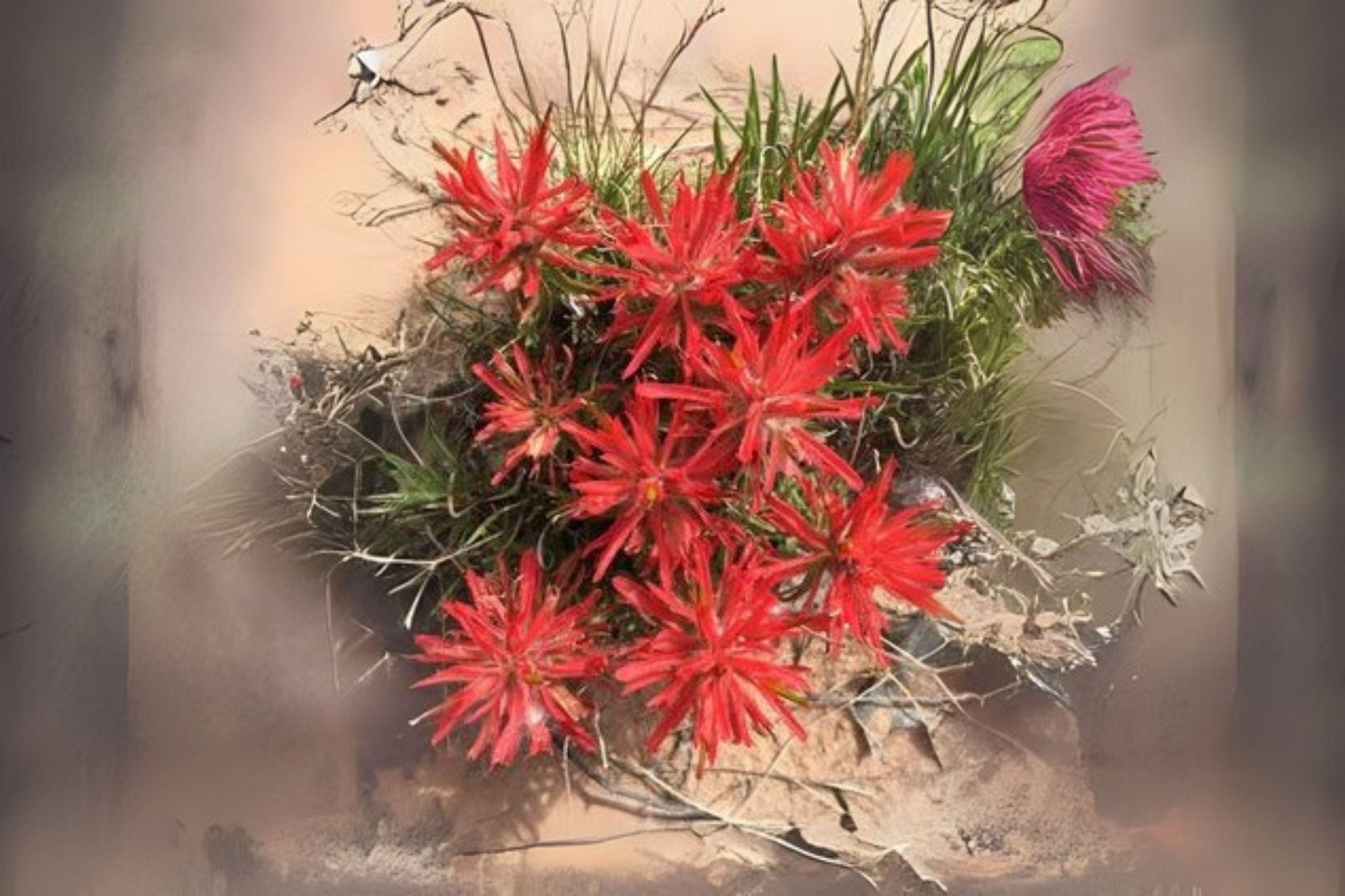50 Seeds Castilleja angustifolia v. dubia - Northwestern Indian Paintbrush Wildflower for Pollinator Gardens