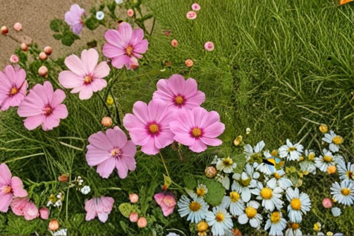 Cosmos Seeds - 100 Count - Gloria Bright Pink Blooms - Cosmos bipinnatus - Easy Growing Annual Flower for Gardens