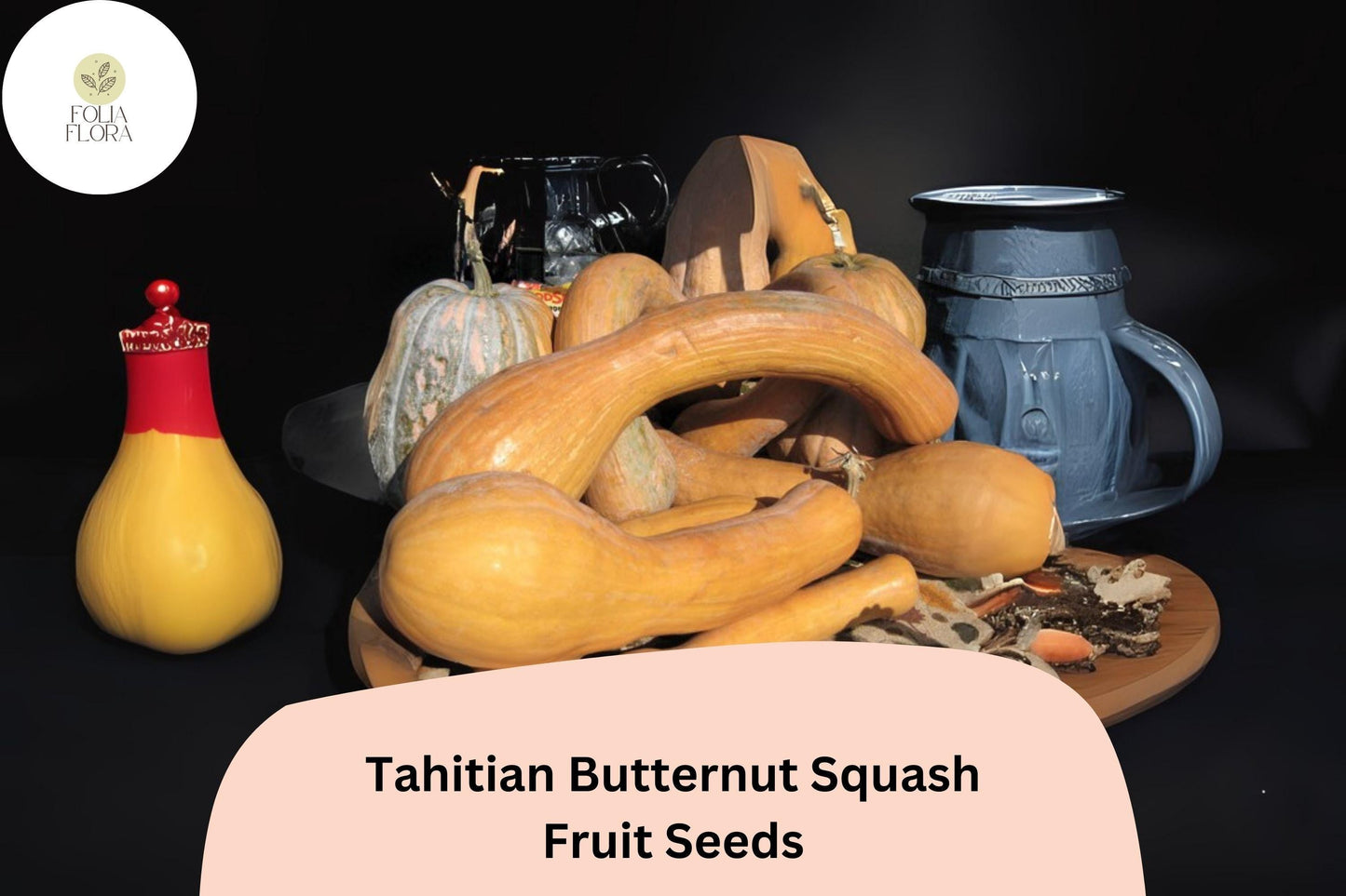 25+ Tahitian Butternut Squash Seeds | Heirloom Winter Squash with Sweet, Long-Necked Fruits for Baking & Storage
