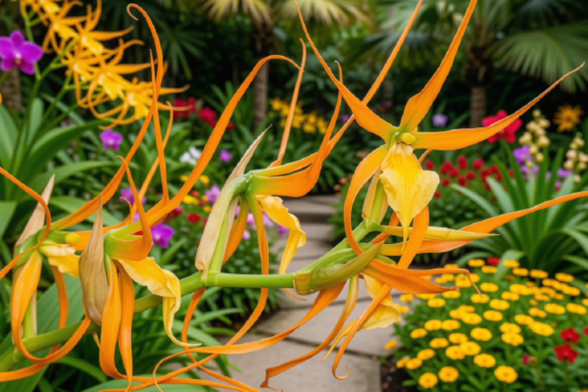 Brassia Daddy Long Legs 'Fred Schwartz' Live Orchid Plant – Unique Hybrid Brassia Orchid