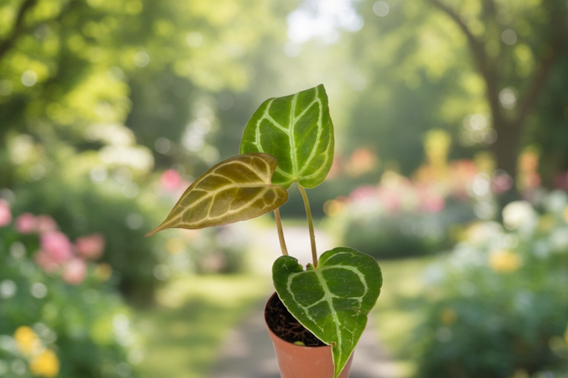 Anthurium Crystallinum Live Plant in 2-Inch Pot, Rare Velvet Leaf Tropical Houseplant, Indoor Aroid for Collectors