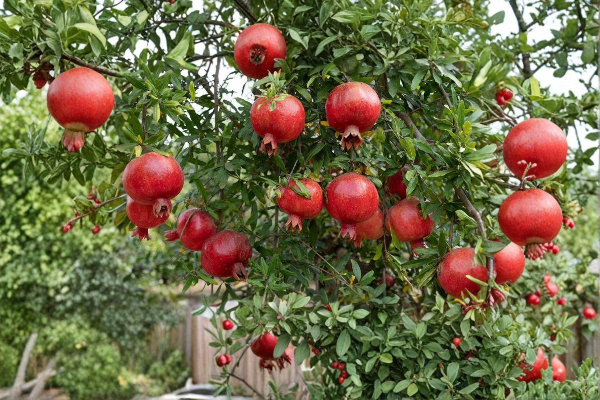 Salavatski Pomegranate Tree Live Plant – Large Fruiting Punica granatum for Garden & Patio