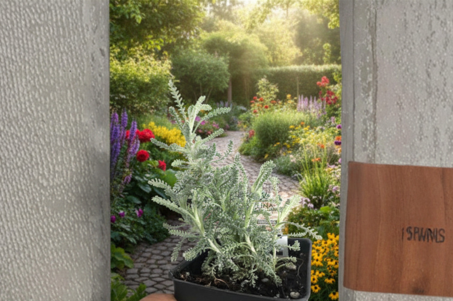 Grey Santolina Live Plant – Perennial with Silver Foliage, Compact Growth, Santolina chamaecyparissus