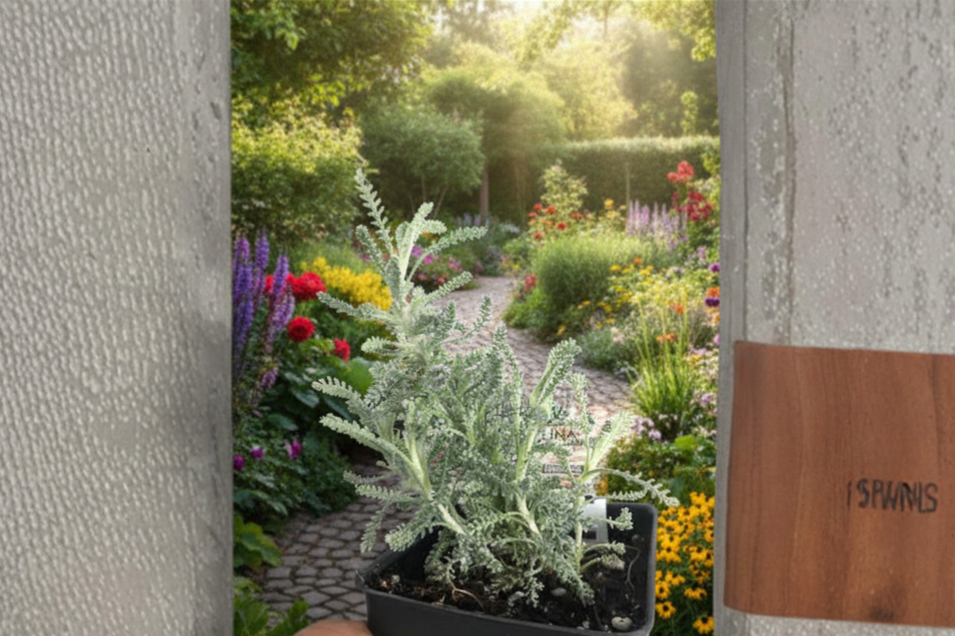 Grey Santolina Live Plant – Perennial with Silver Foliage, Compact Growth, Santolina chamaecyparissus