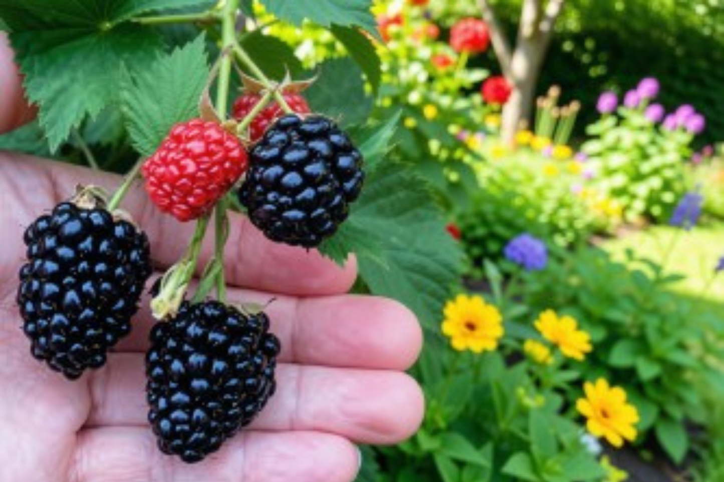 Triple Crown Blackberry Plants Set of 4 Live Thornless Berry Bushes for Garden & Container Growing