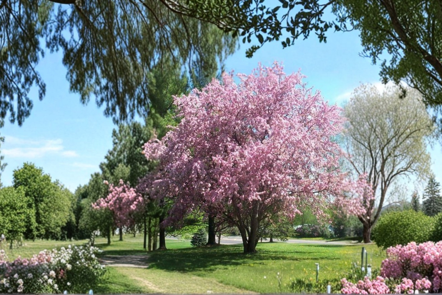 Purple Leaf Plum Tree, 5-Gallon Container, Thundercloud Prunus cerasifera, Ornamental Landscape Tree