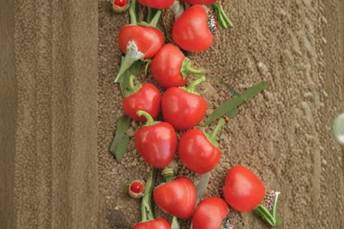 Large Red Cherry Pepper Seeds (Capsicum annuum) - 25 Hot Pepper Seeds for Vegetable Garden Planting
