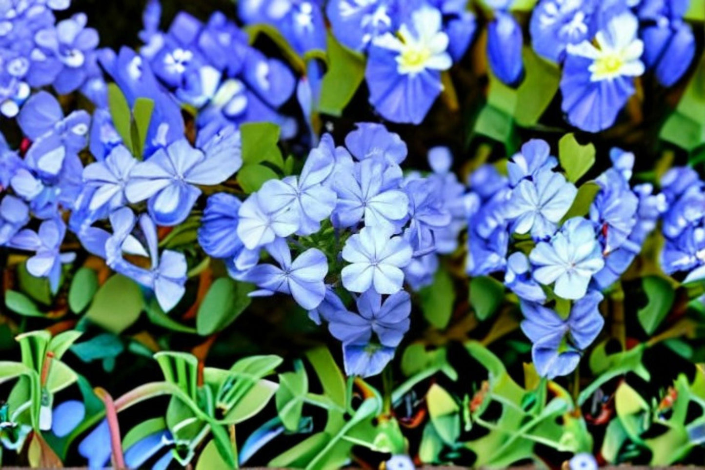 Dwarf Plumbago Plant – Ceratostigma plumbaginoides Blue Flower Groundcover Perennial