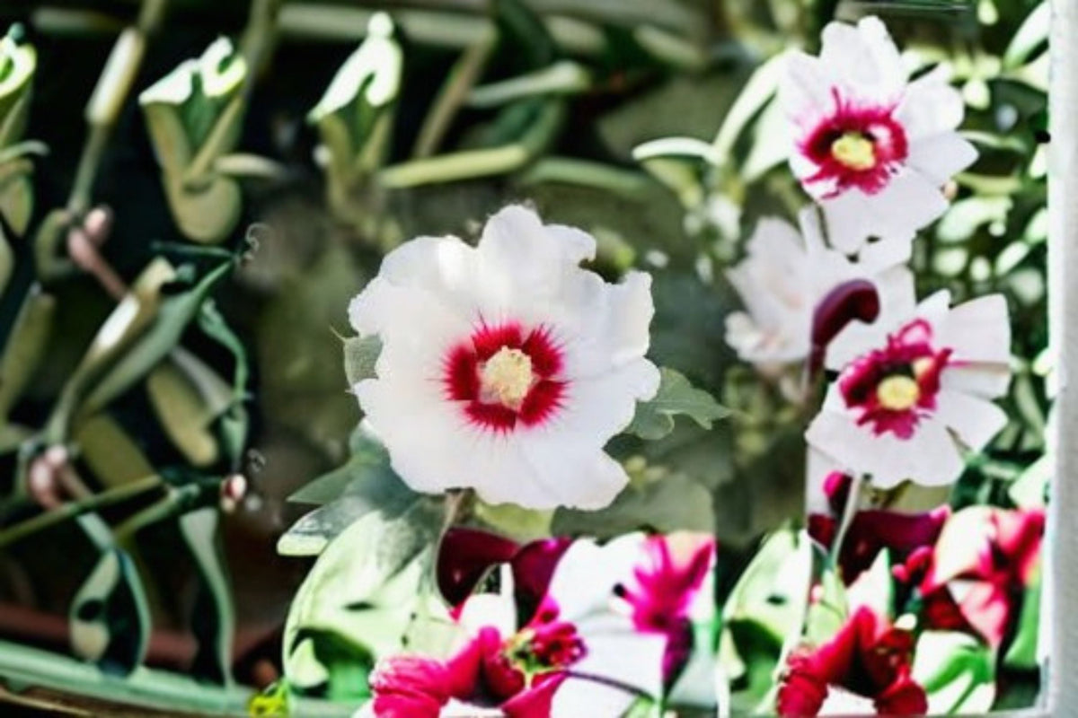 Swamp Rose Mallow Seeds 30 Count - Large Pink White Perennial Flower (Hibiscus moscheutos) for Moist Soil Garden Plant