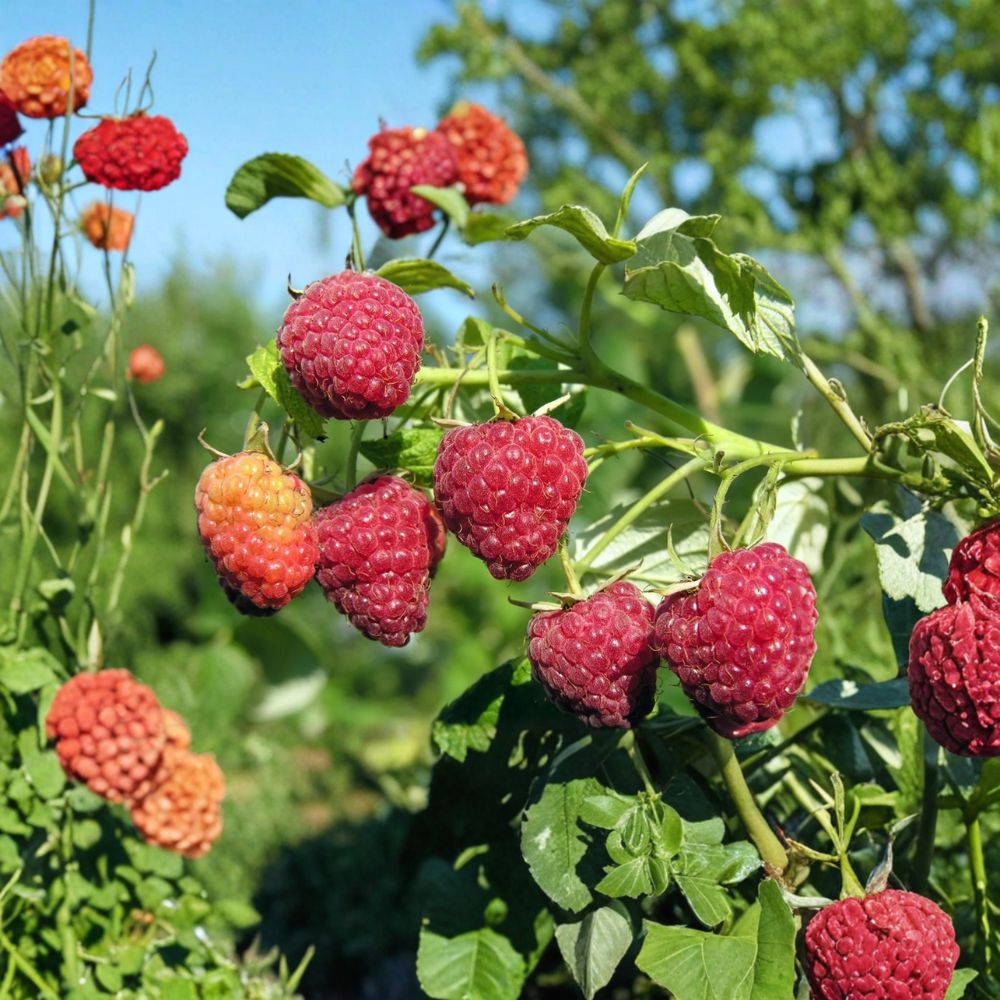 Autumn Britten Raspberry – Live Rooted Everbearing Red Raspberry Plant Zones 3-9