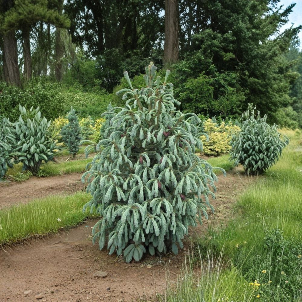 Blue Magoo Engelmann Spruce - 18 Inch Live Weeping Evergreen in 1 Gallon Pot