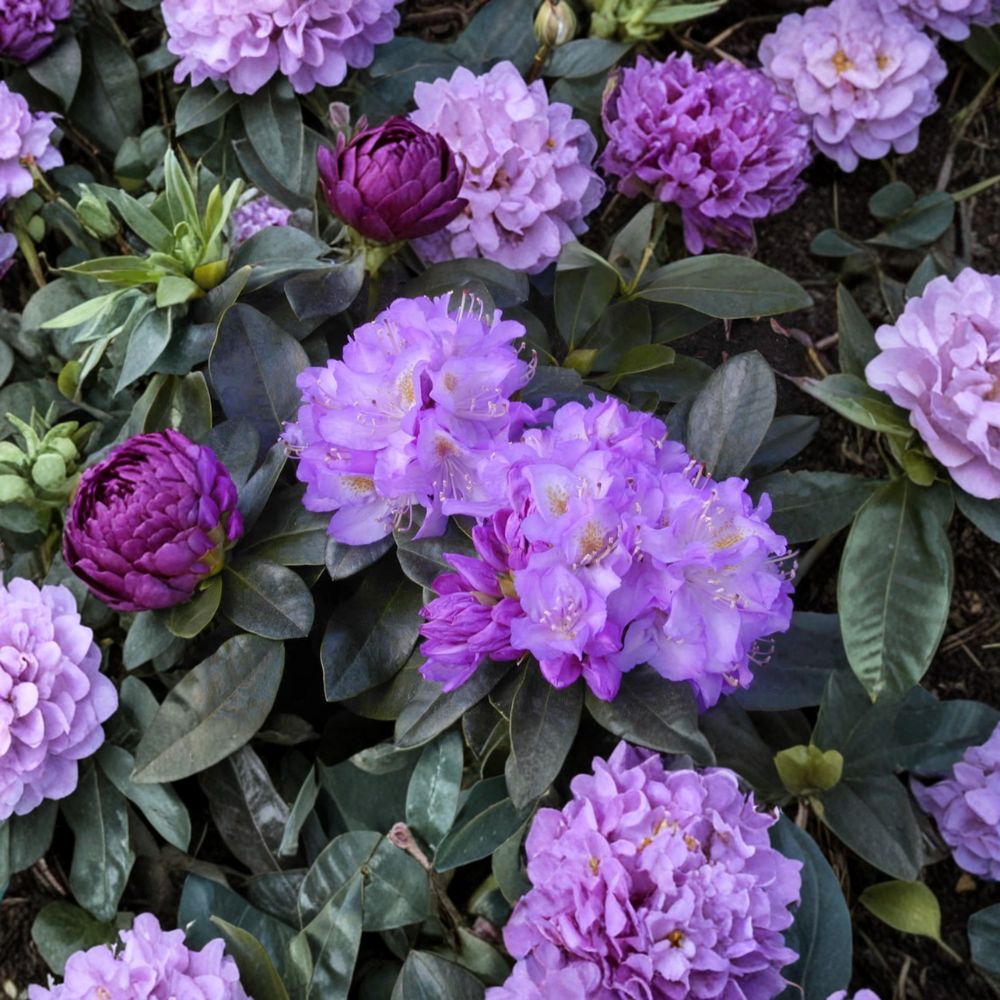 Rhododendron ‘Minnetonka’ Live Evergreen Shrub | Purple White & Gold Blooming | Cold Hardy Field Grown Plant
