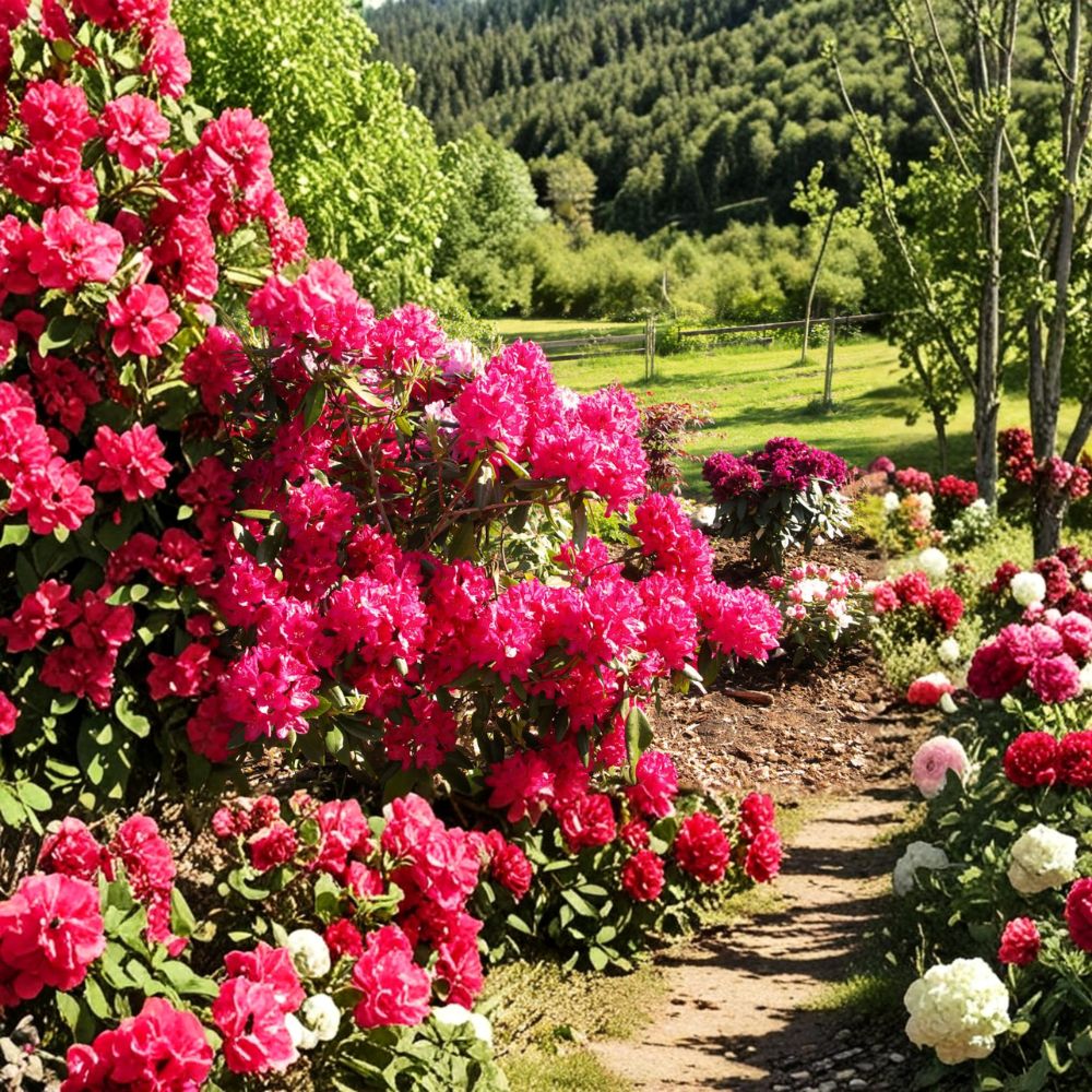 Rhododendron ‘Nova Zembla’ Live Evergreen Shrub | Red Blooming, Cold Hardy Landscape Plant in #6 Container