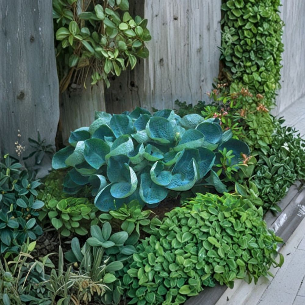 Abiqua Drinking Gourd Hosta - Bare Root Shade Perennial with Blue Green Cupped Leaves