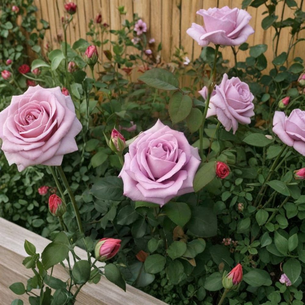 Blue Girl Hybrid Tea Rose Live Plant – 1 Gallon Mauve Lavender Rose Bush