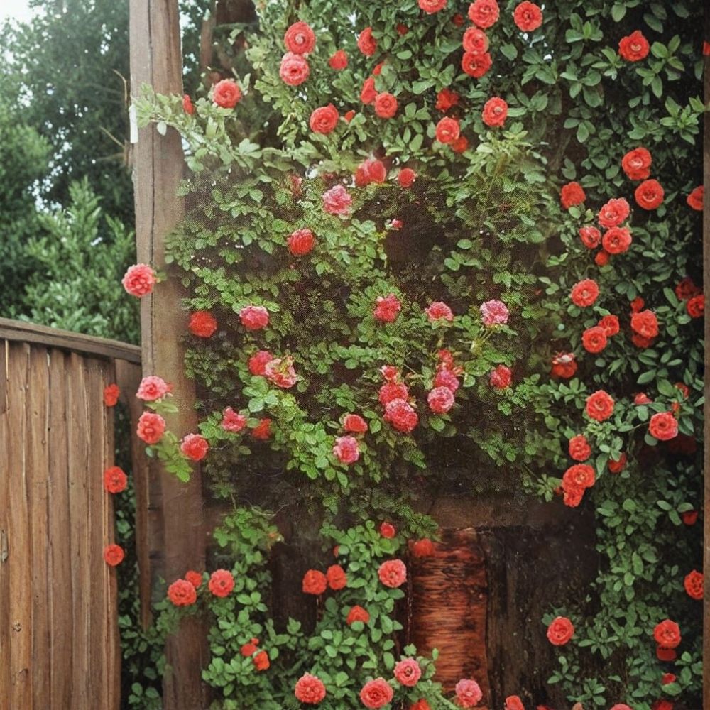 Climbing America Rose - Live 2 Gallon Climbing Rose Plant with Salmon Pink Blooms