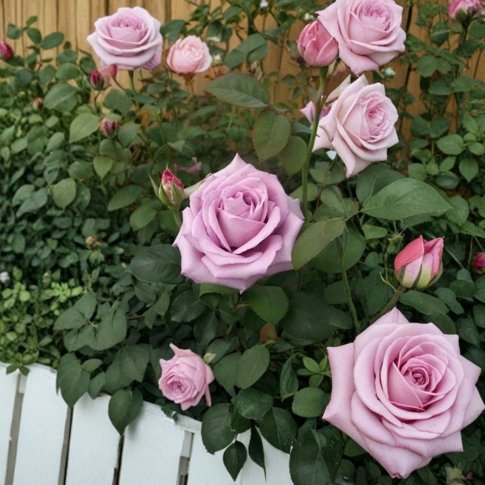 Blue Girl Rose Hybrid Tea Live Plant | 2 Gallon Mauve Lavender Fragrant Rose Bush