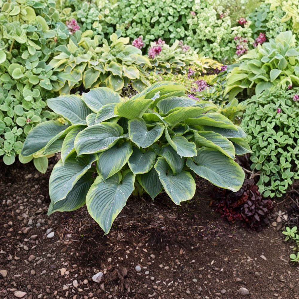 Hosta 'Wu La La' Live Starter Plant in 3 Inch Pot | Giant Variegated Shade Perennial