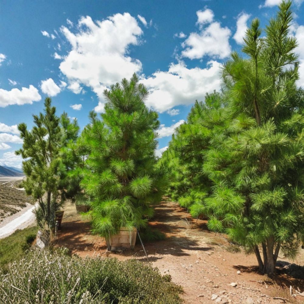 Loblolly Pine Trees Pinus taeda Set of 2 Bare Root 1-2 Ft Evergreen Fast Growing Privacy Windbreak