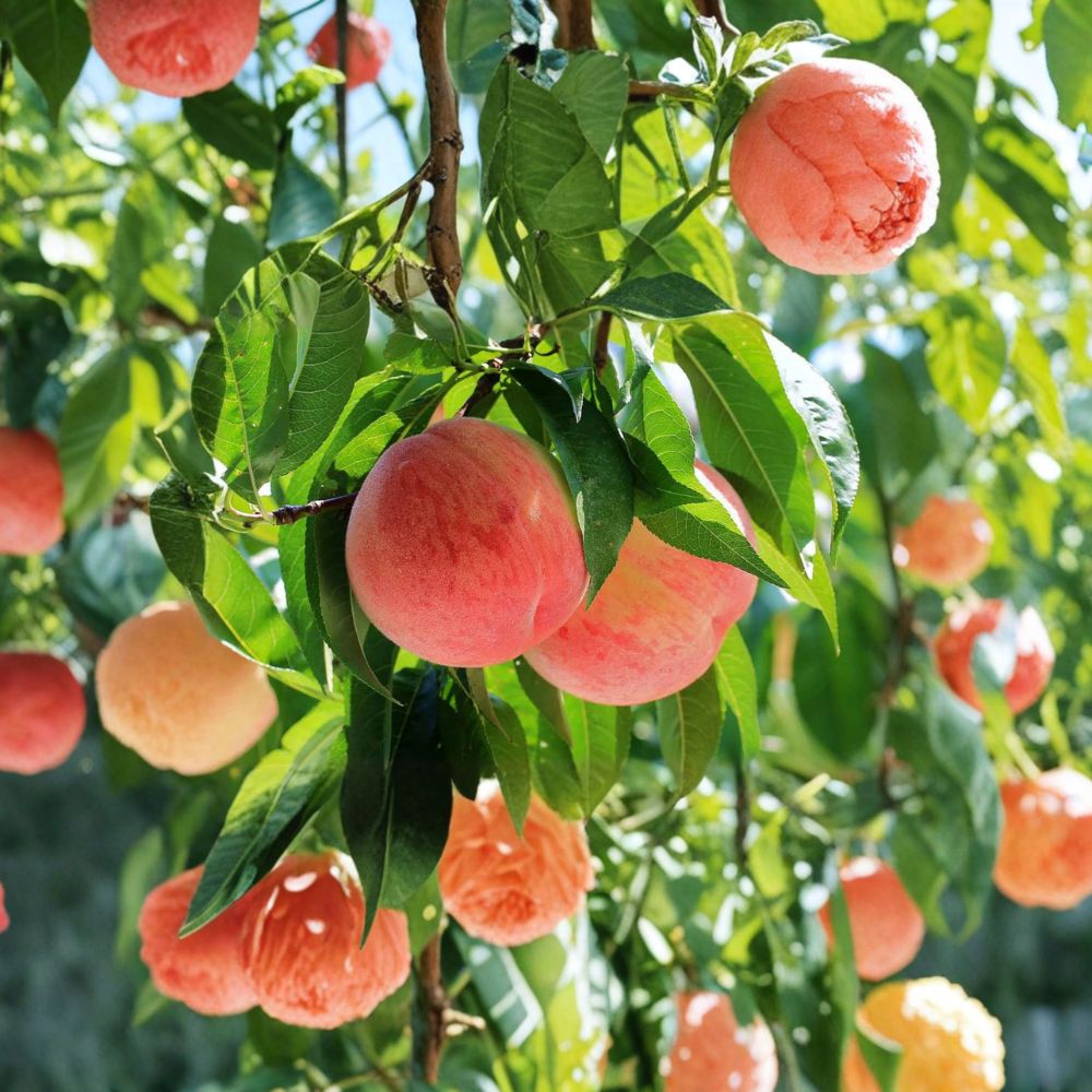 Hujing Honey Peach Tree – Prunus persica Live Plant | Ultra Sweet Yangshan Peach | Early Summer Harvest