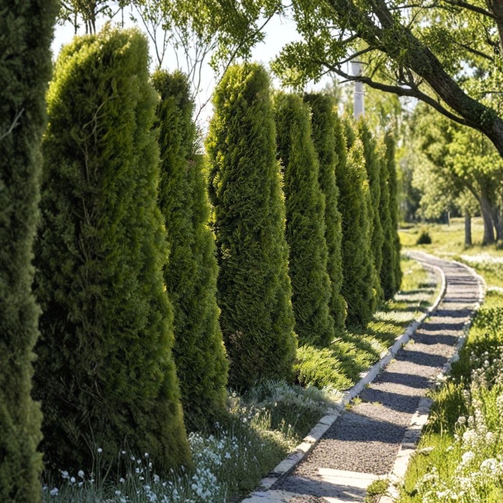 Emerald Green Arborvitae Thuja occidentalis ‘Smaragd’ Starter Plants 20 Pack Bare Root 3–6 Inch Plugs Evergreen Privacy Hedge