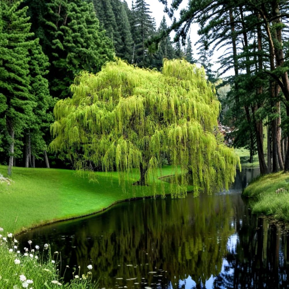 Corkscrew Willow Tree Salix matsudana ‘Tortuosa’ 3 Ft Tall Bare Root Fast Growing Shade Tree