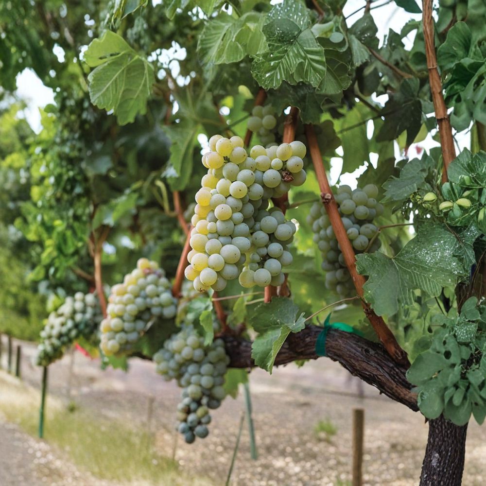 Sauvignon Blanc Grape Vine Live Potted Plant | White Wine Grape for Home Winemaking & Garden Trellis