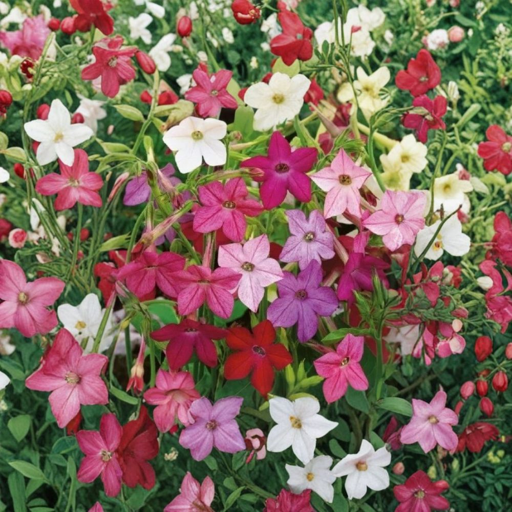 Nicotiana Alata Jasmine Tobacco Seeds Mix – 5,000+ Fragrant Night Blooming Flowers Sensation Mix