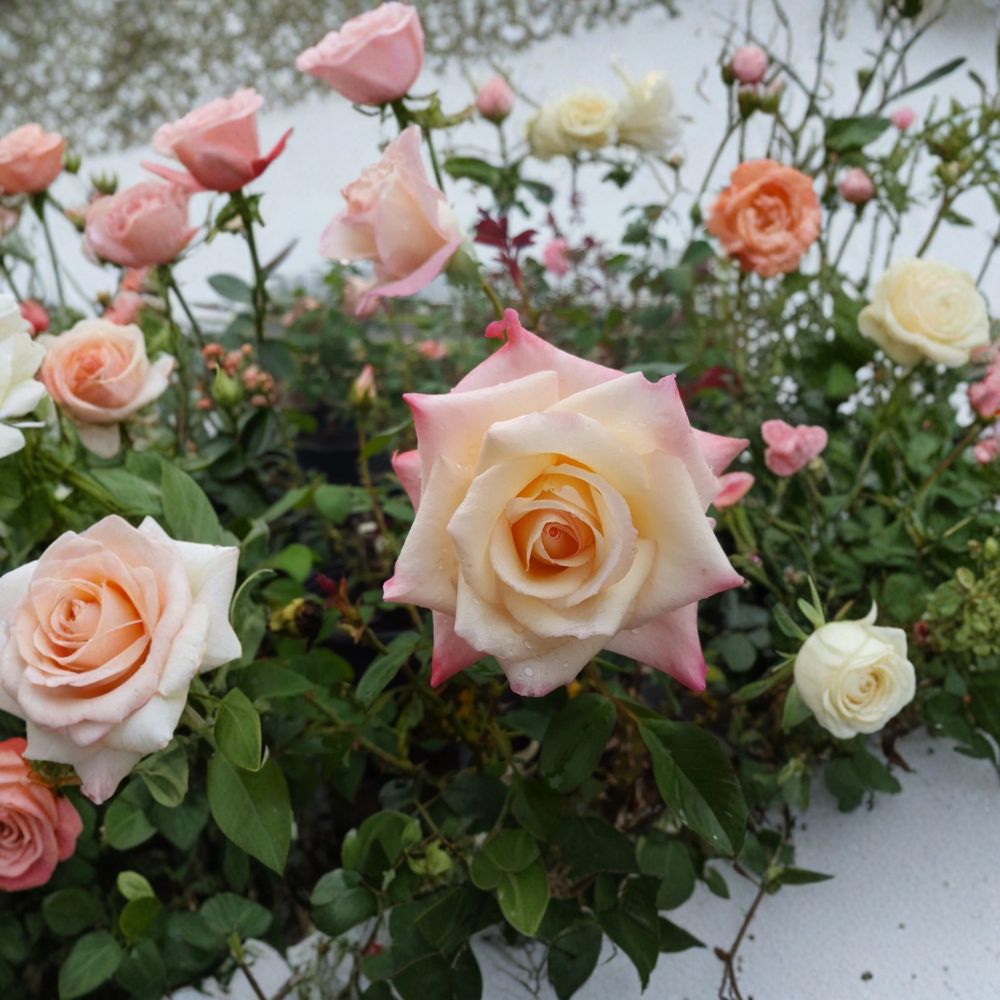 Peace Rose – Rosa Hybrid Tea Live Bush Plant | 2 Gallon | Yellow Blend Blooms