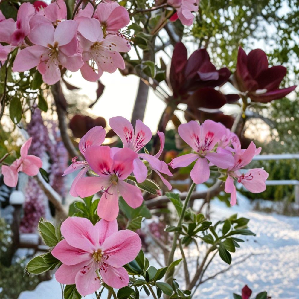 Fragrant Light Pink Geranium Cuttings – 3 Fresh Cuttings for Rooting & Grafting