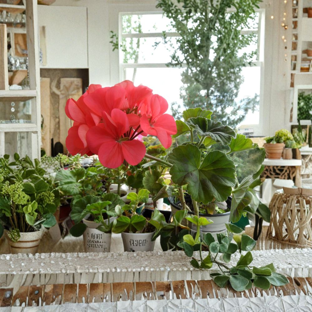 Zonal Geranium Cuttings - 4 Organic Pelargonium Cuttings for Rooting