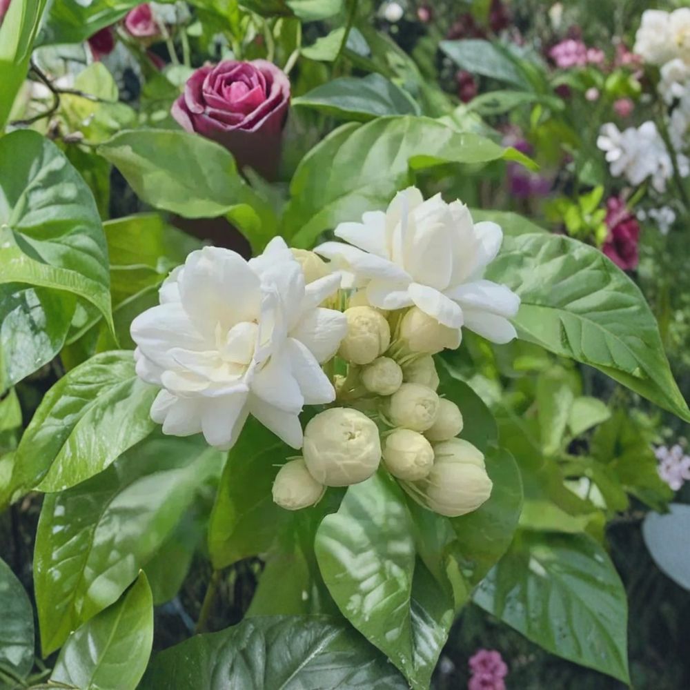 Arabian Jasmine Seeds – Jasminum sambac | 10 Seeds | Pure White Fragrant Flowers for Indoor & Outdoor Bonsai