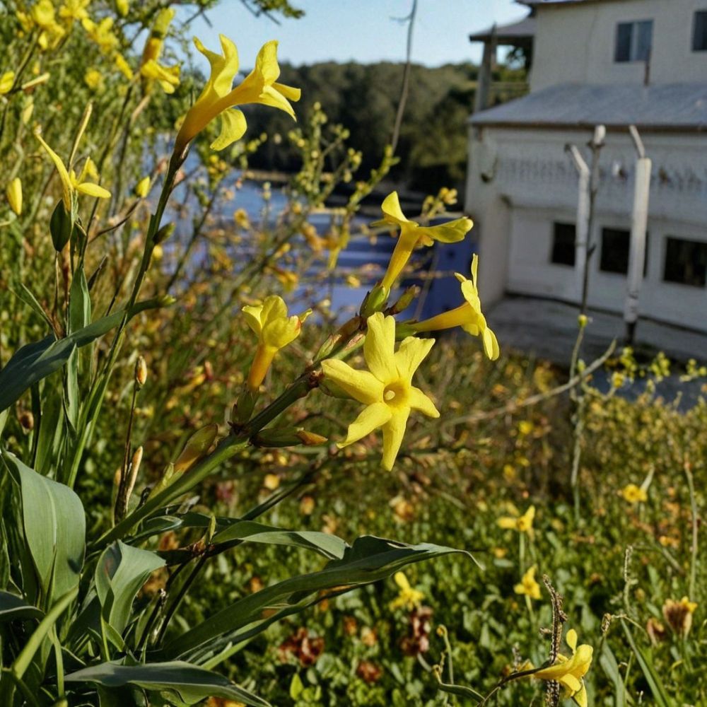 Winter Jasmine Jasminum nudiflorum Live Plant Rooted Cutting Yellow Winter Blooms Cold Hardy Shrub